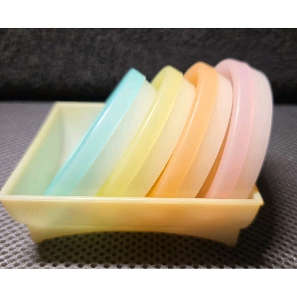 Vintage Tupperware Wagon Wheel Coasters 4 Coasters